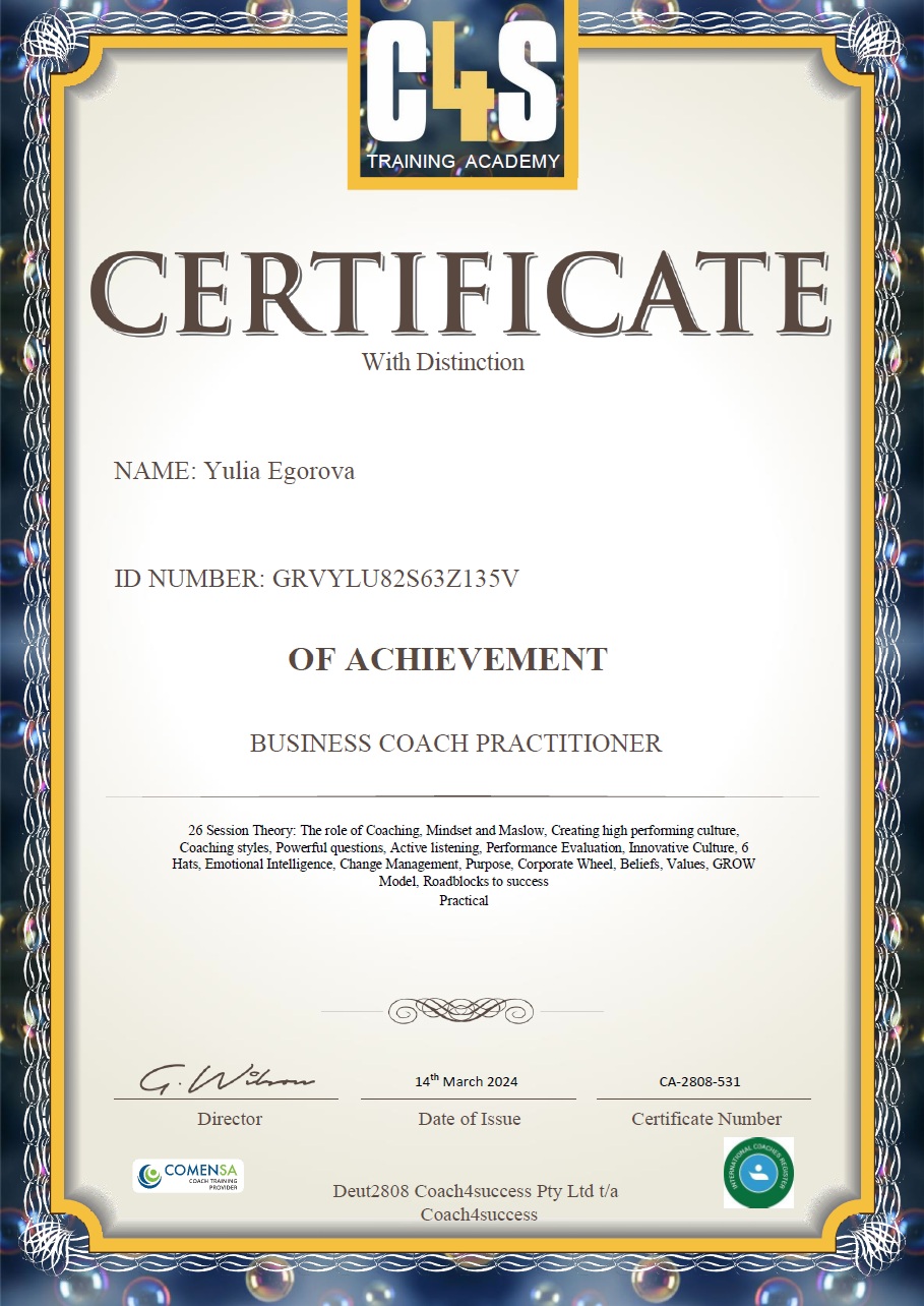 Business Coach Practitioner